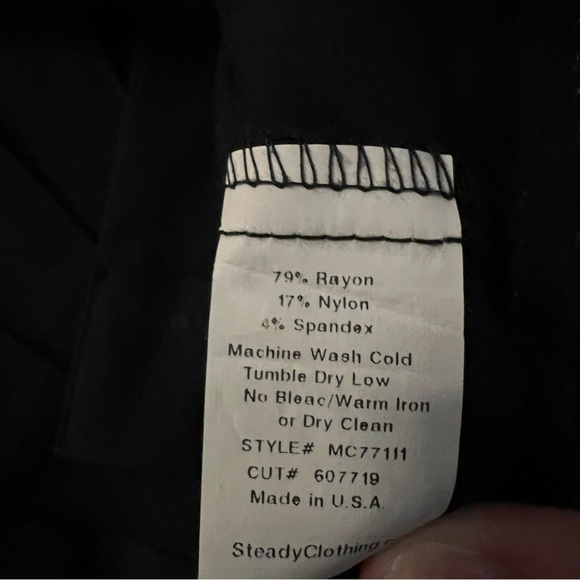 ROCK STEADY Diva Wiggle Dress Midi Black Stretch Pencil Size 4X Fits Like Large - Picture 15 of 16